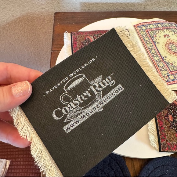 Vintage Set of Miniature Rug Coasters dollhouse rugs - Picture 6 of 6